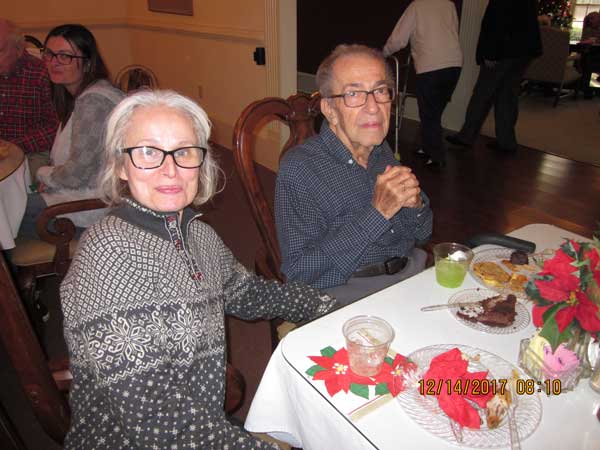 Retired residents enjoy a beautiful holiday celebration.